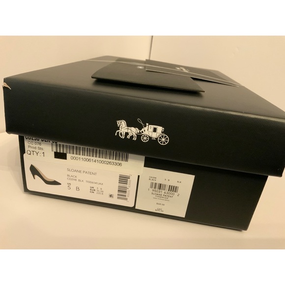 Coach black patent size 5 heels - Picture 2 of 13